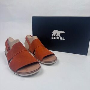 NEW Sorel Women's 7.5 Ella II Slingback Desert Sun Flat Sandals with Box